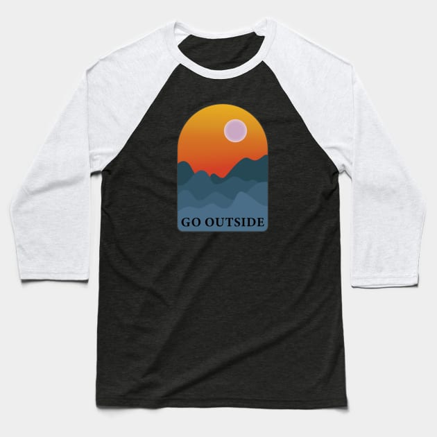 Go Outside Baseball T-Shirt by Gold Star Creative